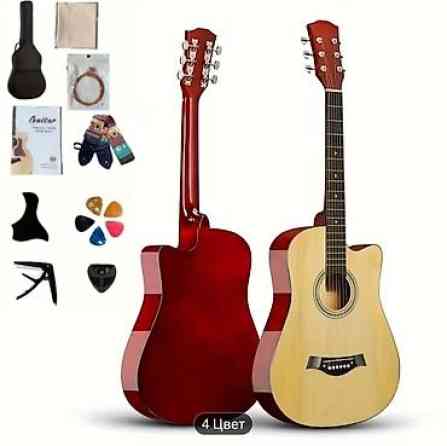 Акустическая гитара с вырезом (cutaway) — комплект для начинающих и Бишкек
