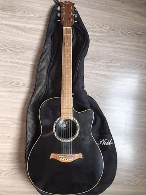 Электроакустическая гитара TM (шильдик внутри розетки), форма дредноут Бишкек - изображение 1