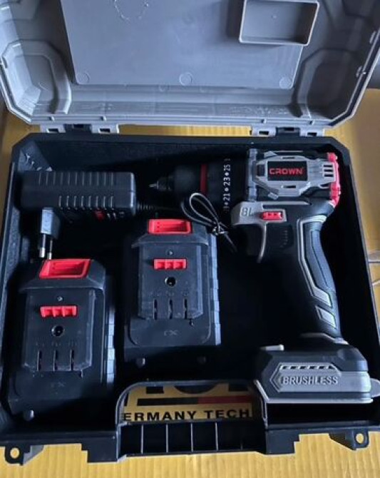 Аккумуляторная дрель-шуруповерт Crown, оснащенная бесщеточным Бишкек - изображение 2