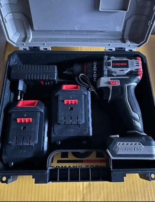 Аккумуляторная дрель-шуруповерт Crown, оснащенная бесщеточным Бишкек - изображение 3