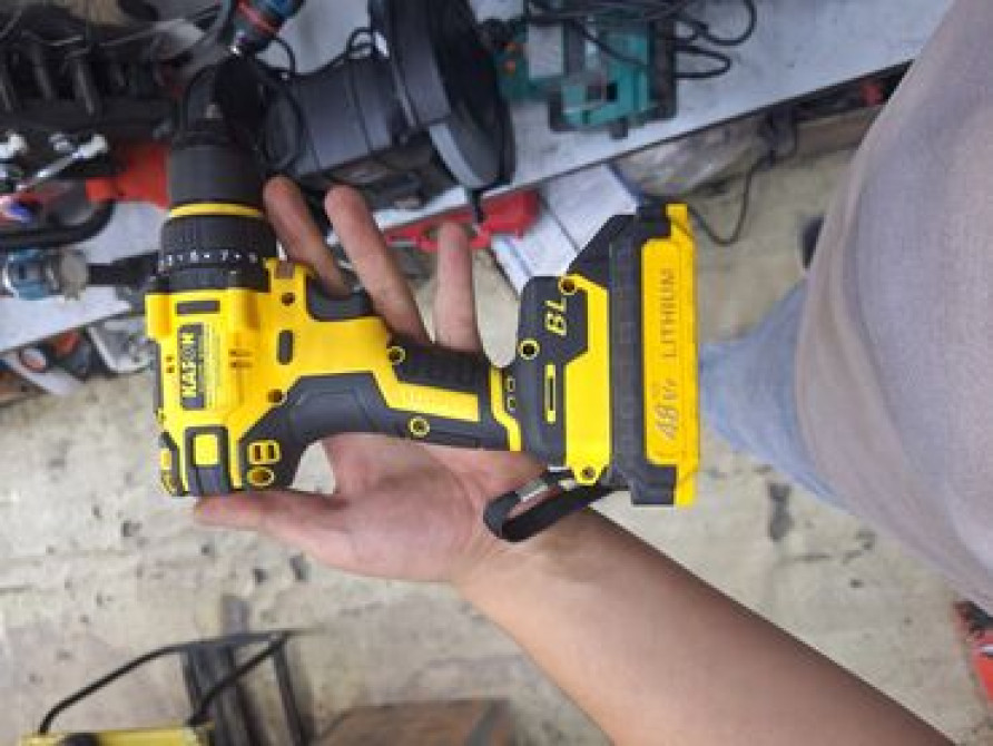 Аккумуляторная дрель-шуруповерт KAFON в желто-черном корпусе с Бишкек - сүрөт 1