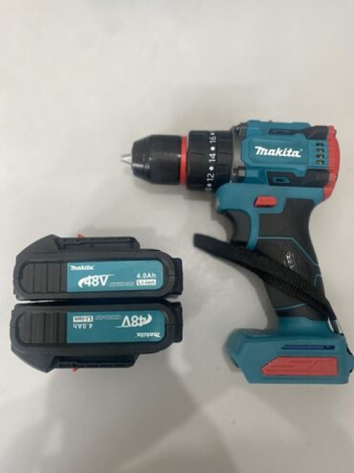 Универсальный аккумуляторный шуруповерт Makita с двумя аккумуляторами Бишкек - изображение 1