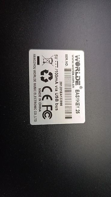 MIDI-клавиатура Worlde EASYKEY.25 - Компактная USB MIDI-клавиатура на Бишкек - изображение 4