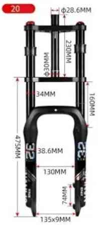 Двухкоронная амортизационная вилка для велосипеда типа фэтбайк с Бишкек
