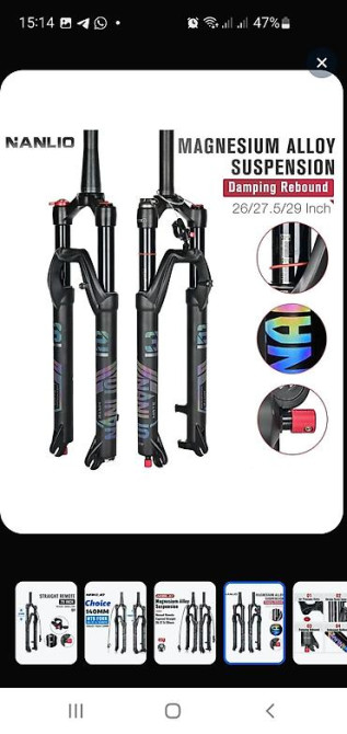 Воздушная вилка Nanlio x7pro с регулировкой отскока. Лёгкий вес - Бишкек - сүрөт 3