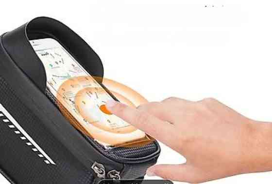 Передняя велосипедная рамная сумка, с сенсорным экраном и держателем Бишкек