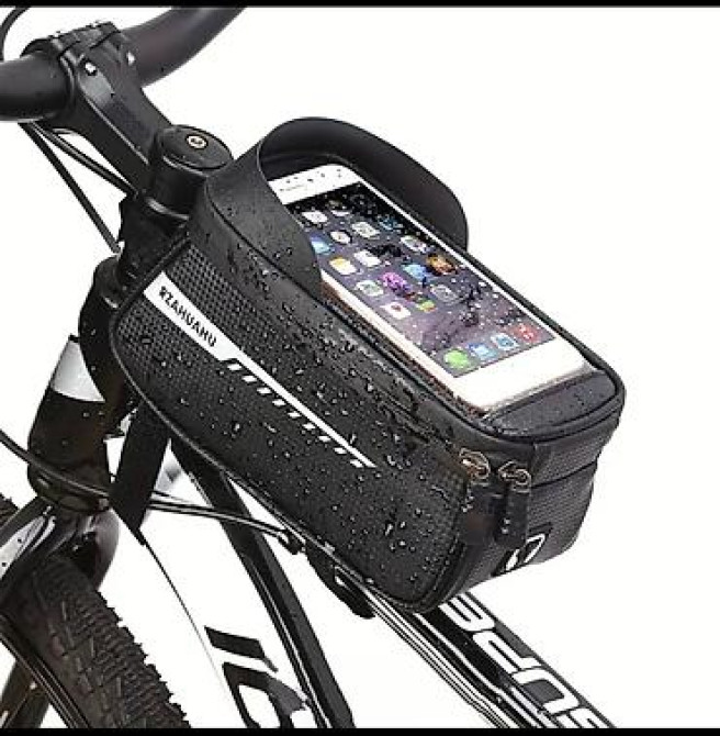 Передняя велосипедная рамная сумка, с сенсорным экраном и держателем Бишкек - изображение 2