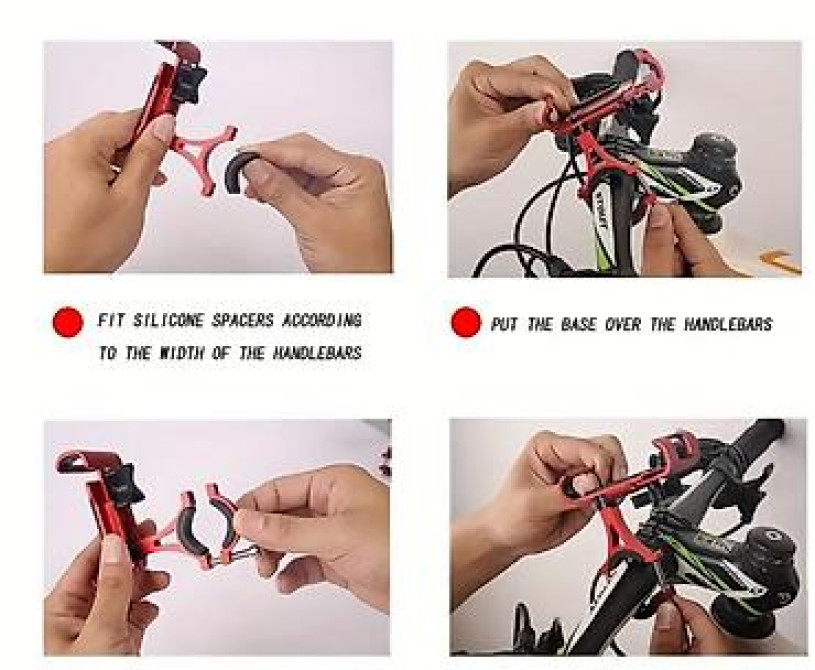 Алюминиевый держатель смартфона на руль велосипеда - Материал Бишкек - изображение 3