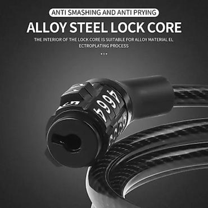 ???? Замок для велосипеда толщиной 6 мм и длиной 1 м - ваш надежный Бишкек - изображение 3