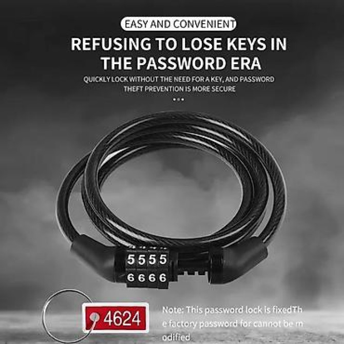 ???? Замок для велосипеда толщиной 6 мм и длиной 1 м - ваш надежный Бишкек - изображение 6