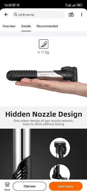 ROCKBROS 100Psi Bike Aluminium Tire Pump – максимальное удобство для Бишкек - изображение 4