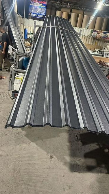 Профнастил для кровли и стен. Оцинковка - Профиль: трапециевидный Бишкек - изображение 2