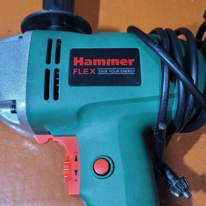Дрель, миксер, низкооборотистый, Hammer UDD 600M, патрон 13мм, 600 Бишкек - изображение 3