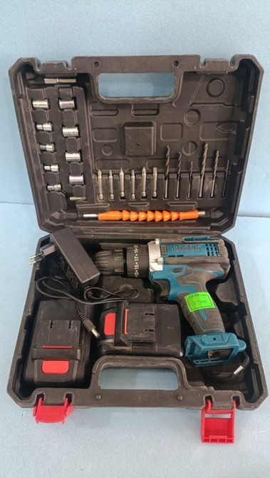 Универсальный набор аккумуляторной дрели в удобном черном кейсе с Бишкек - изображение 1