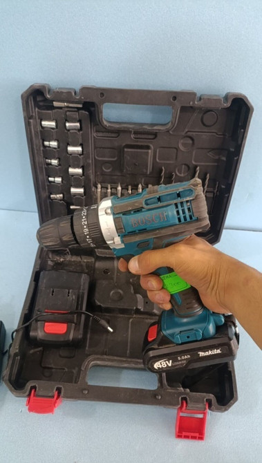 Универсальный аккумуляторный дрель-шуруповерт с функцией ударной дрели Бишкек - изображение 1