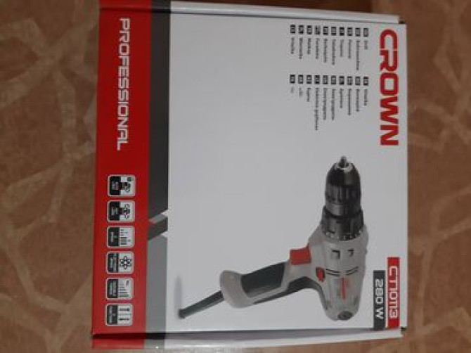 Продам новую электродрель CROWN, CT10113, 200W В упаковке, не Бишкек - сүрөт 3