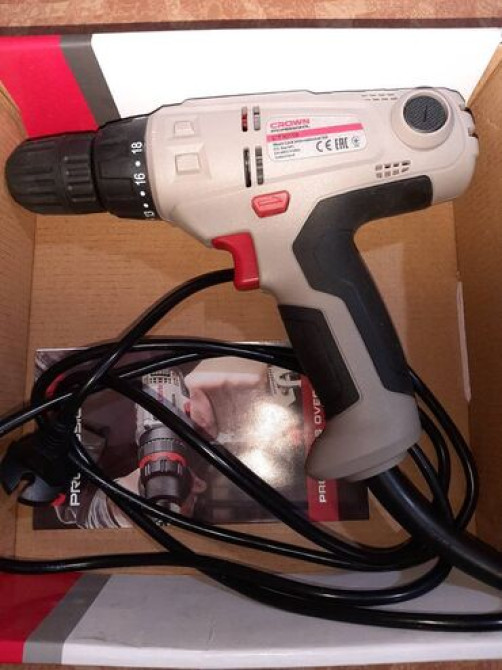 Продам новую электродрель CROWN, CT10113, 200W В упаковке, не Бишкек - изображение 2