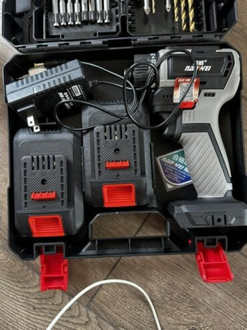 Бесщеточная дрель-шуруповерт Nanwei в комплекте с двумя аккумуляторами Бишкек - изображение 2
