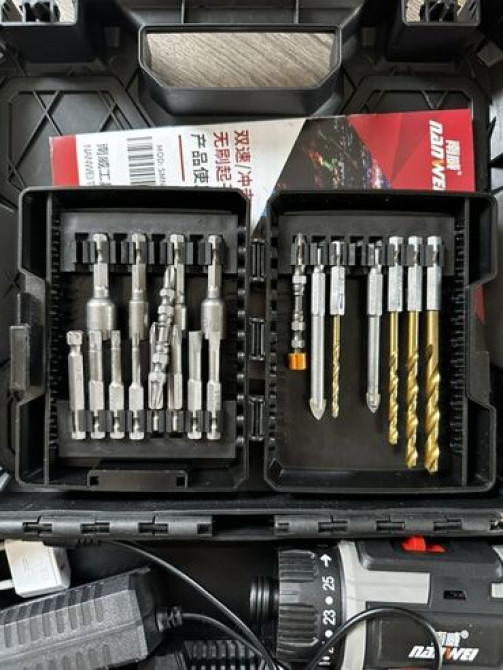 Бесщеточная дрель-шуруповерт Nanwei в комплекте с двумя аккумуляторами Бишкек - изображение 3