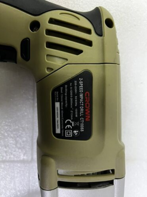 Двухскоростная ударная дрель Crown CT10068 с мощностью 1050 Вт Бишкек - изображение 2