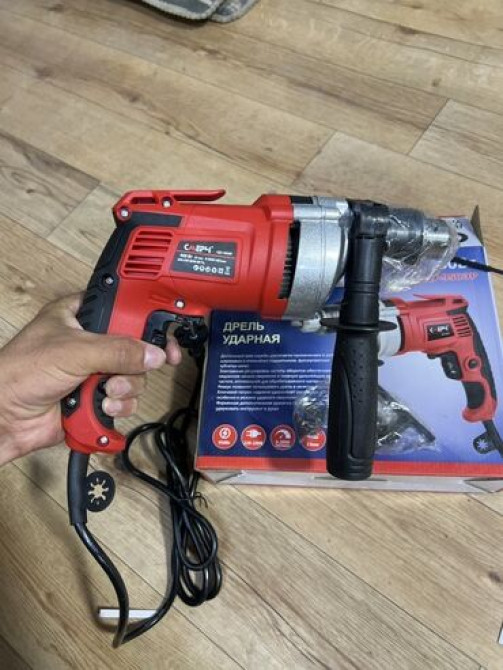 Ударная дрель красного цвета, подходящая для различных строительных и Бишкек - изображение 2