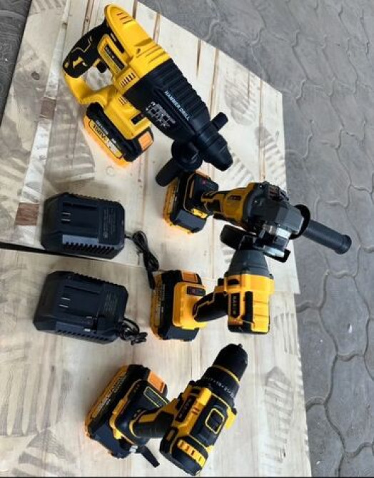 Набор аккумуляторных электроинструментов Kason в черно-желтом цвете Бишкек - изображение 5