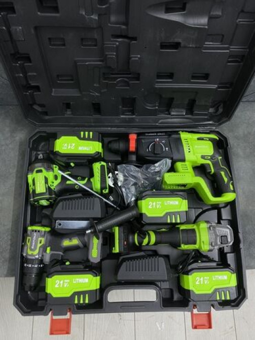 Набор аккумуляторных электроинструментов в прочном кейсе. Включает Бишкек - изображение 1