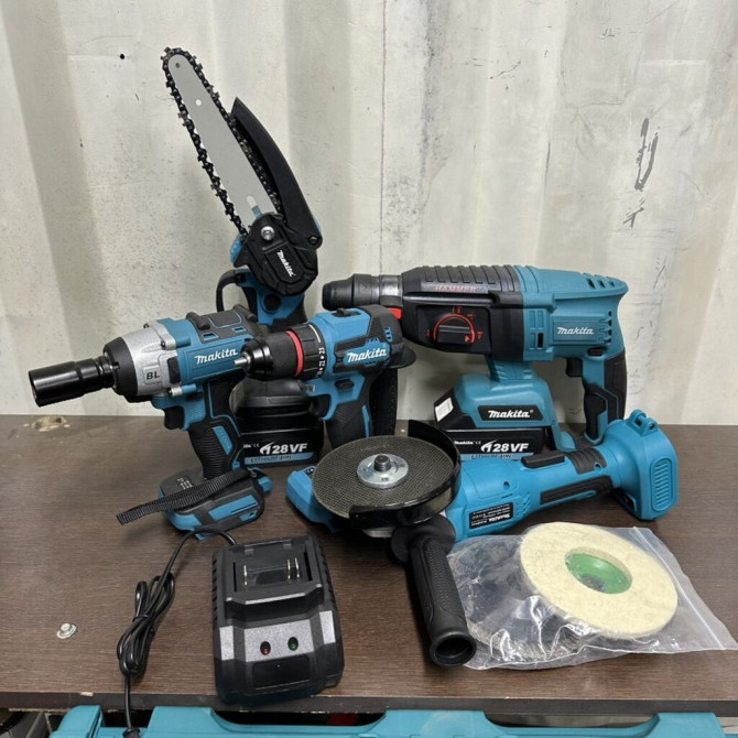 Набор 5в1 беспроводных электроинструментов Makita, предназначенный Бишкек - изображение 1