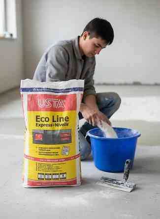 30 кг USTA Eco Line Express+Nivelir — быстротвердеющая гипсовая Бишкек