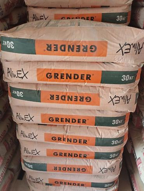 Сухая строительная смесь AlinEX GRENDER, расфасованная в мешки по 30 Бишкек - изображение 2