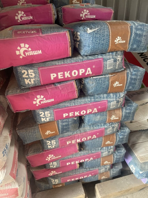 Сухая строительная смесь «Рекорд» (бренд «Наши»), фасовка по 25 кг Бишкек - изображение 1
