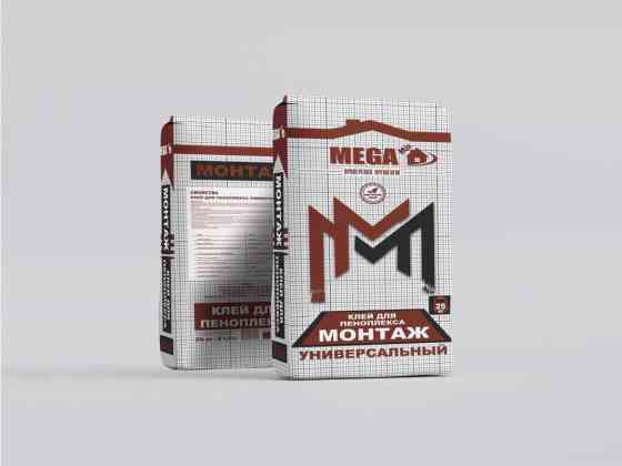 Клей для пеноплекса MEGA «Монтаж» универсальный, мешок 25 кг Бишкек