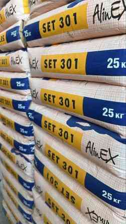Мешки со строительной смесью AlinEX SET 301, каждый весом 25 кг. Смесь Бишкек