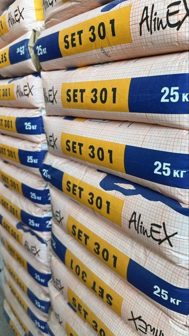 Мешки со строительной смесью AlinEX SET 301, каждый весом 25 кг. Смесь Бишкек - сүрөт 1