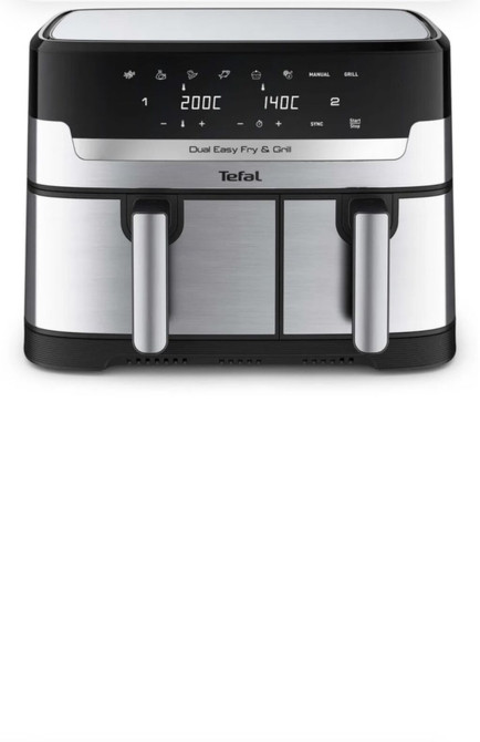 Аэрофритюрница Tefal Dual Easy Fry & Grill с двумя независимыми Бишкек - изображение 1