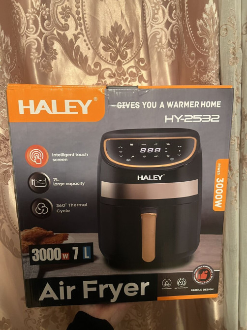 Аэрофритюрница HALey HY-2532 - Мощность: 3000 Вт - Объем корзины: 7 л Бишкек - изображение 1