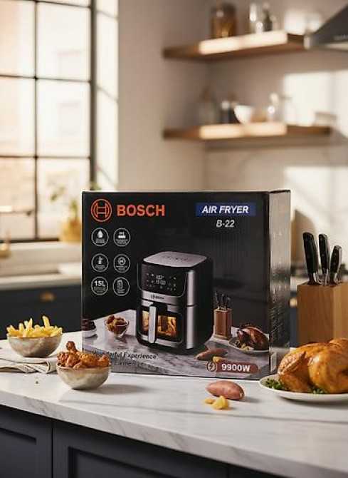 Аэрогриль BOSCH Air Fryer B-22 Основные характеристики: - Объем: 15 л Бишкек - изображение 1