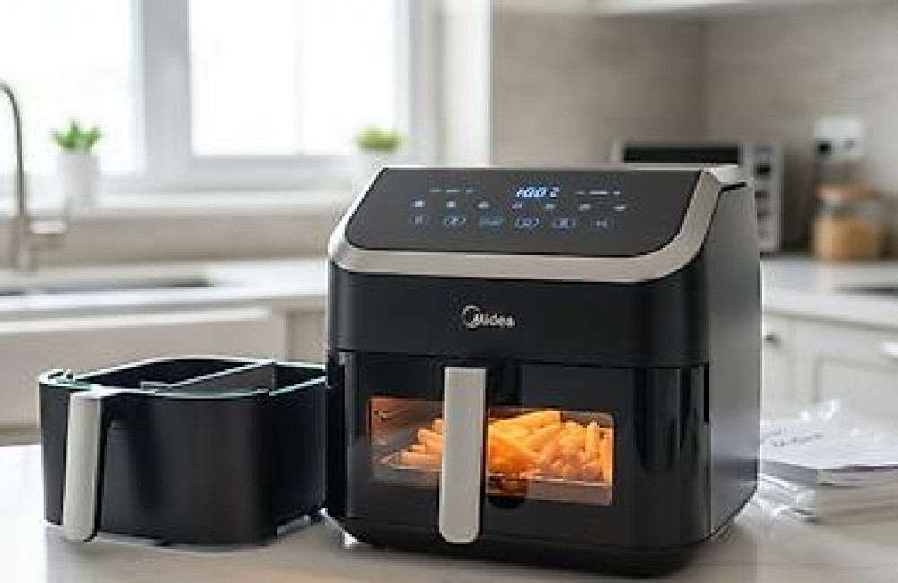 Этот аэрогриль мидеа реально здоровый там чаша на восемь с половиной Бишкек - изображение 1