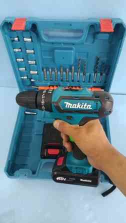 Набор аккумуляторной дрели-шуруповерта Makita в компактном синем Бишкек