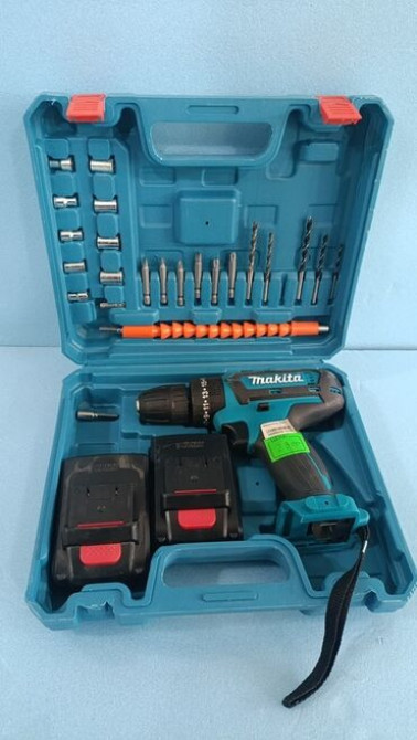 Набор аккумуляторной дрели-шуруповерта Makita в компактном синем Бишкек - изображение 3