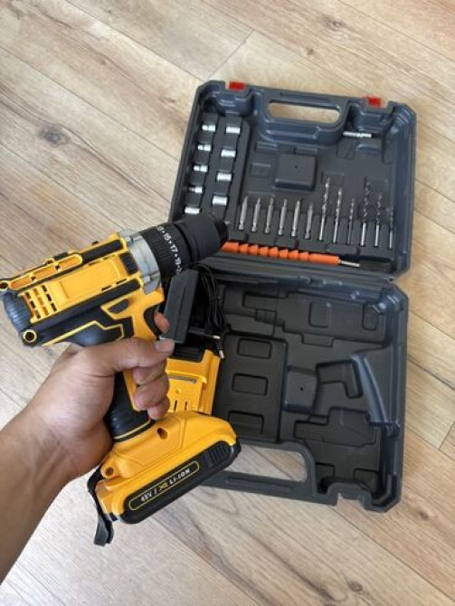 Ударная дрель-шуруповерт DeWalt в комплекте с двумя аккумуляторами Бишкек - изображение 3