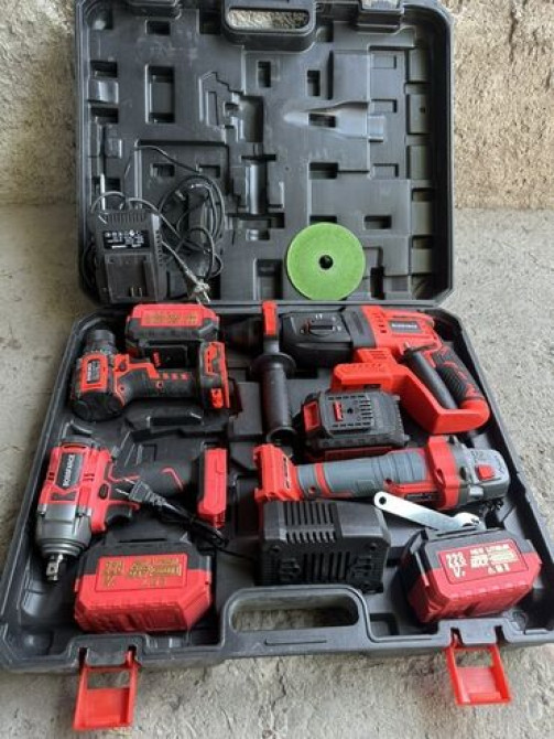 Набор аккумуляторных инструментов 4 в 1, включающий углошлифовальную Бишкек - изображение 2