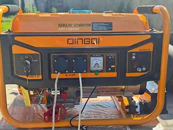 Генератор 3кв со стартером оригинал Dingqi 1л бензин на час хватит Бишкек