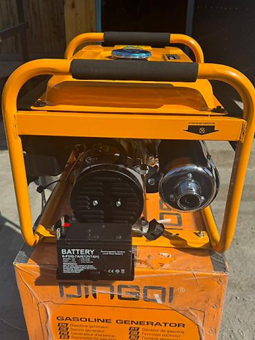 Генератор 3кв со стартером оригинал Dingqi 1л бензин на час хватит Бишкек - изображение 3