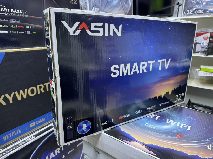 Телевизоры YASIN 32E9000 android smart tv 81 см диагональ!!! Низкая Бишкек - изображение 1