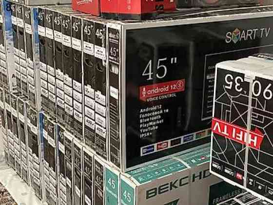 45 дюймовый телевизоры Андроид Смарт с голосовым управлением В Бишкек