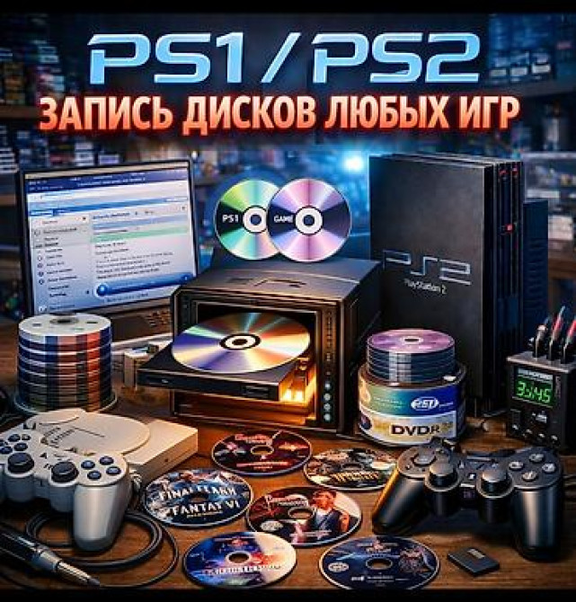 Ps1/ps2 ремонт чиповка  ПРОШИВКА  Запись игр дисков ps1/ps2 и для Бишкек - изображение 2