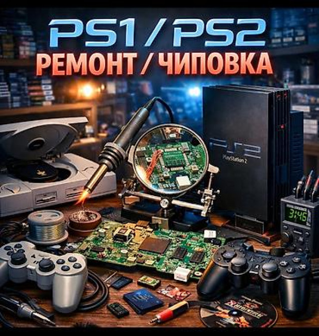 Ps1/ps2 ремонт чиповка  ПРОШИВКА  Запись игр дисков ps1/ps2 и для Бишкек - изображение 1