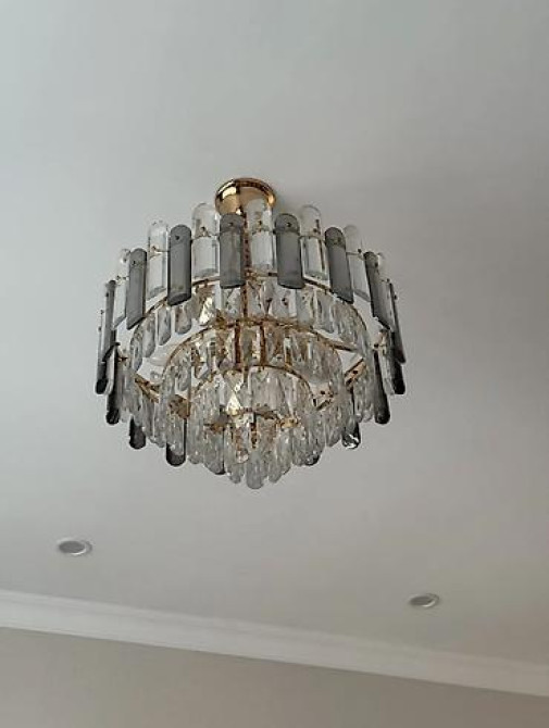 Каскадная потолочная люстра с кристаллами 2 люстры за договарная - Бишкек - изображение 3