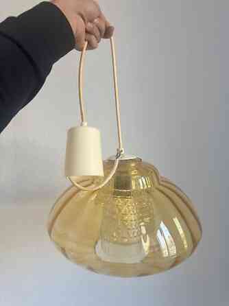 Подвесной светильник (люстра) с абажуром из прозрачного янтарного Бишкек